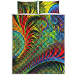 Psychedelic Fractal Print Quilt Bed Set