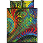 Psychedelic Fractal Print Quilt Bed Set