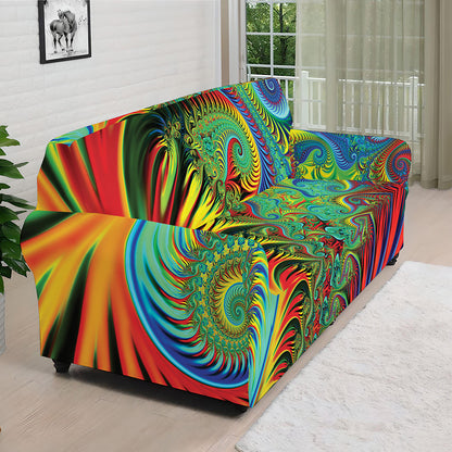 Psychedelic Fractal Print Sofa Cover