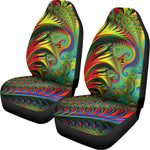 Psychedelic Fractal Print Universal Fit Car Seat Covers