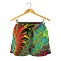 Psychedelic Fractal Print Women's Shorts