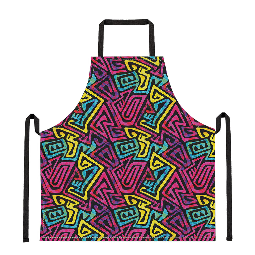 Psychedelic Funky Pattern Print Apron