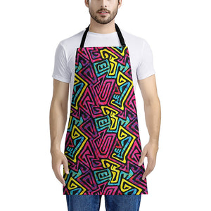 Psychedelic Funky Pattern Print Apron