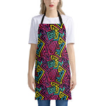 Psychedelic Funky Pattern Print Apron