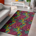 Psychedelic Funky Pattern Print Area Rug