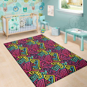 Psychedelic Funky Pattern Print Area Rug