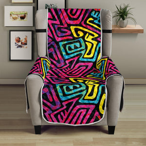 Psychedelic Funky Pattern Print Armchair Protector