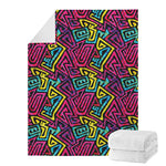 Psychedelic Funky Pattern Print Blanket