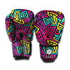 Psychedelic Funky Pattern Print Boxing Gloves