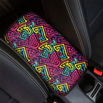 Psychedelic Funky Pattern Print Car Center Console Cover