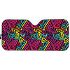 Psychedelic Funky Pattern Print Car Sun Shade