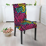 Psychedelic Funky Pattern Print Dining Chair Slipcover