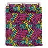 Psychedelic Funky Pattern Print Duvet Cover Bedding Set