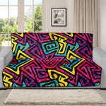 Psychedelic Funky Pattern Print Futon Protector