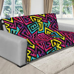 Psychedelic Funky Pattern Print Futon Protector