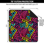 Psychedelic Funky Pattern Print Futon Protector