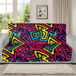 Psychedelic Funky Pattern Print Futon Protector