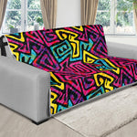 Psychedelic Funky Pattern Print Futon Protector