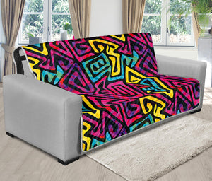 Psychedelic Funky Pattern Print Futon Protector