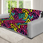 Psychedelic Funky Pattern Print Futon Protector