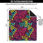 Psychedelic Funky Pattern Print Futon Protector