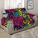 Psychedelic Funky Pattern Print Half Sofa Protector