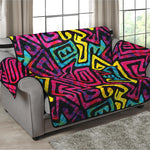 Psychedelic Funky Pattern Print Loveseat Protector