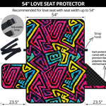 Psychedelic Funky Pattern Print Loveseat Protector