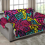 Psychedelic Funky Pattern Print Loveseat Protector