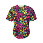 Psychedelic Funky Pattern Print Men's Baseball Jersey