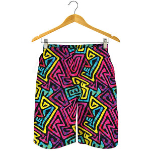 Psychedelic Funky Pattern Print Men's Shorts