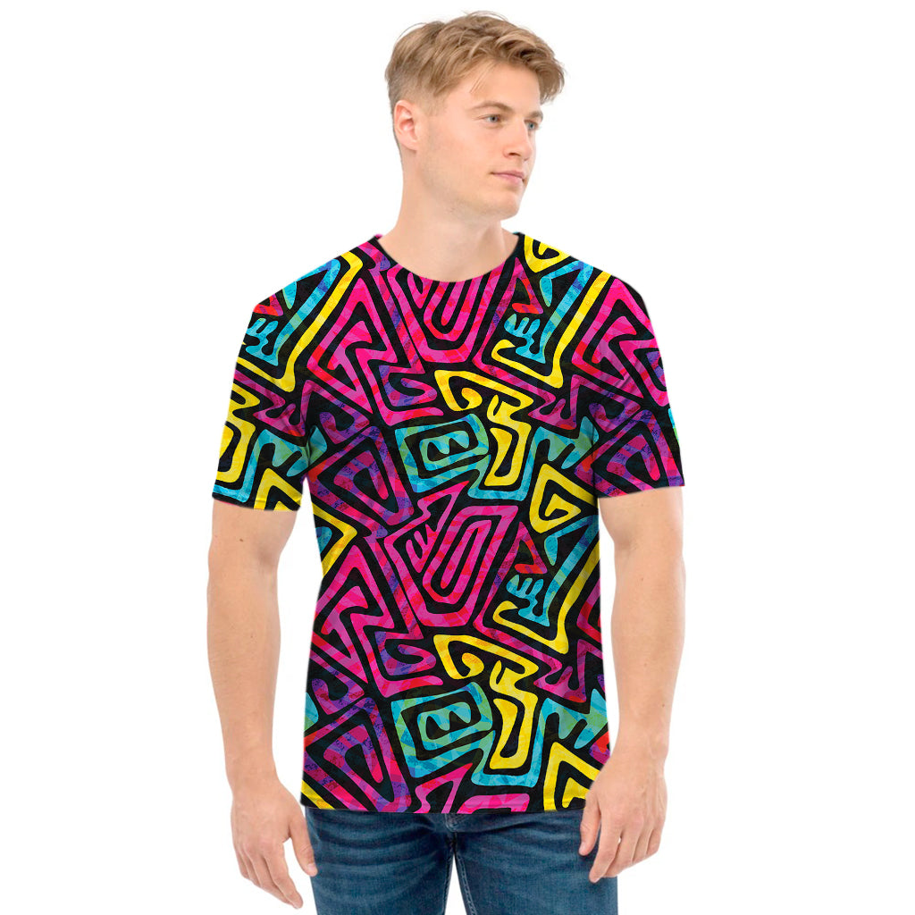 Psychedelic Funky Pattern Print Men's T-Shirt