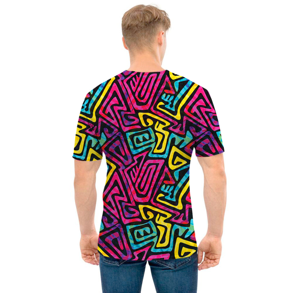 Psychedelic Funky Pattern Print Men's T-Shirt