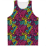 Psychedelic Funky Pattern Print Men's Tank Top