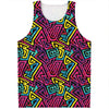 Psychedelic Funky Pattern Print Men's Tank Top