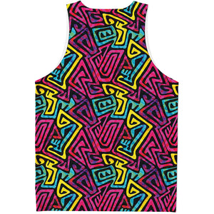 Psychedelic Funky Pattern Print Men's Tank Top