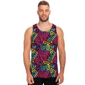 Psychedelic Funky Pattern Print Men's Tank Top