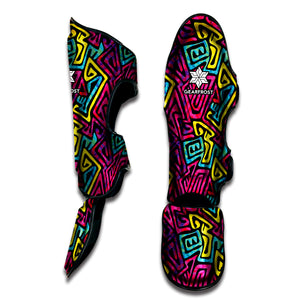 Psychedelic Funky Pattern Print Muay Thai Shin Guard