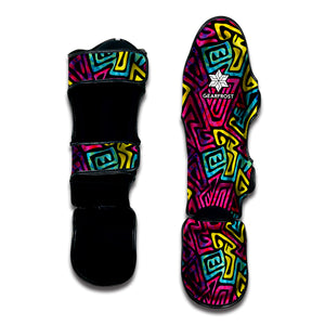 Psychedelic Funky Pattern Print Muay Thai Shin Guard