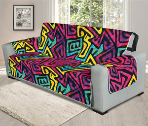 Psychedelic Funky Pattern Print Oversized Sofa Protector