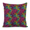 Psychedelic Funky Pattern Print Pillow Cover