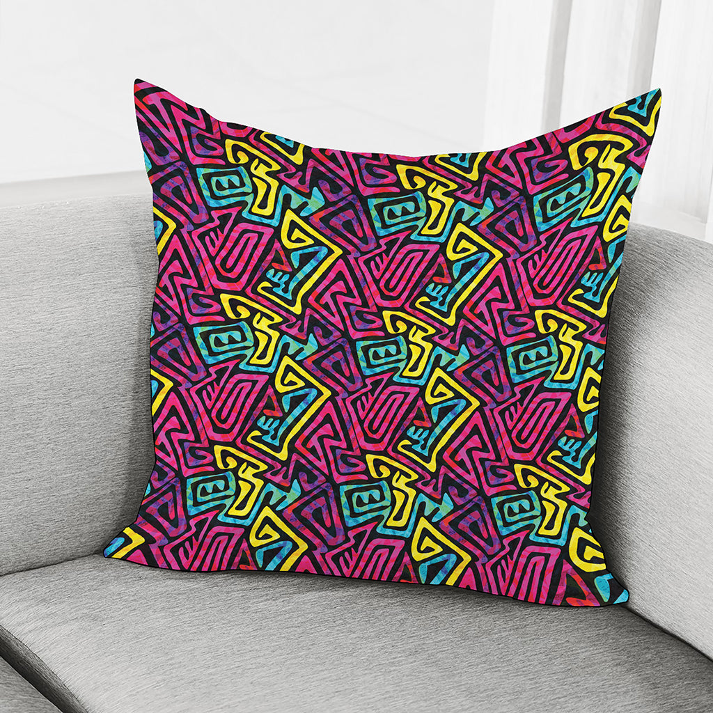 Psychedelic Funky Pattern Print Pillow Cover