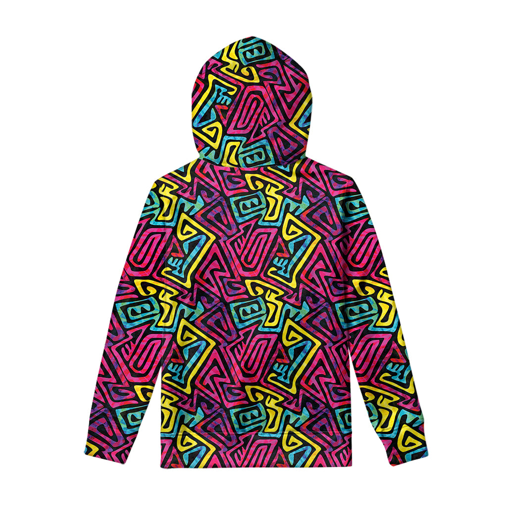 Psychedelic Funky Pattern Print Pullover Hoodie