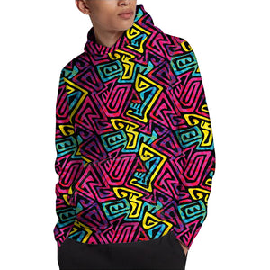 Psychedelic Funky Pattern Print Pullover Hoodie