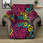 Psychedelic Funky Pattern Print Recliner Protector