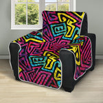 Psychedelic Funky Pattern Print Recliner Protector