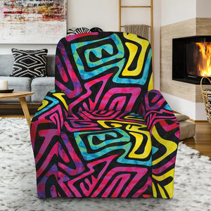 Psychedelic Funky Pattern Print Recliner Slipcover