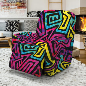 Psychedelic Funky Pattern Print Recliner Slipcover