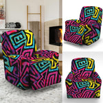 Psychedelic Funky Pattern Print Recliner Slipcover