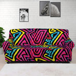 Psychedelic Funky Pattern Print Sofa Cover